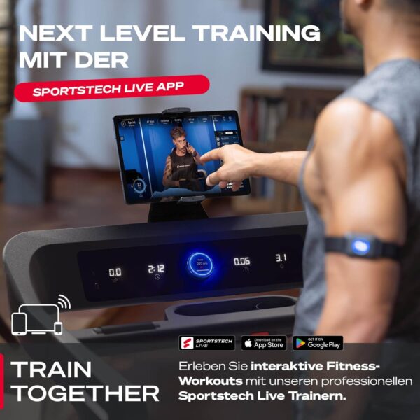 Sportstech Profi Laufband ‎sTread Lite schwarz – Bild 5