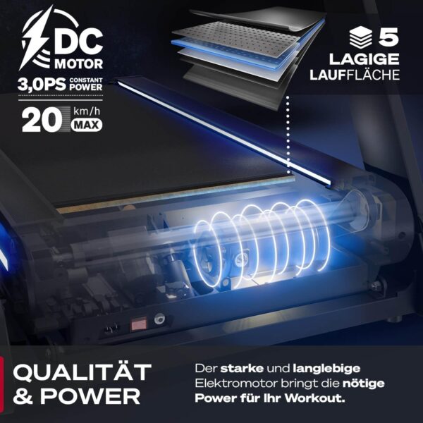 Sportstech Profi Laufband ‎sTread Lite schwarz – Bild 7