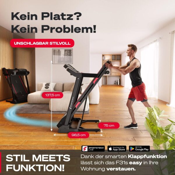 Sportstech F31s Profi Laufband – Bild 6