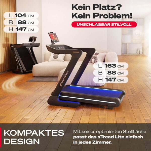 Sportstech Profi Laufband ‎sTread Lite schwarz – Bild 6
