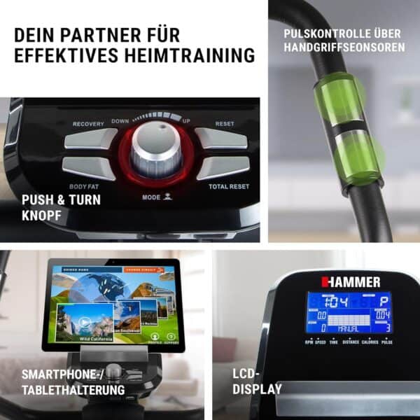 HAMMER Ergometer Cardio XT6 BT – Bild 4