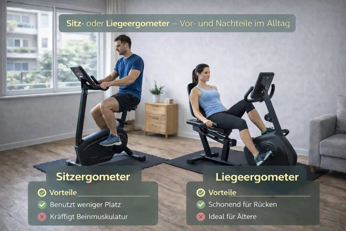 Sitz- oder Liegeergometer – Vor- und Nachteile im Alltag Sitz oder Liegeergometer - Sitz- oder Liegeergometer – Vor- und Nachteile im Alltag